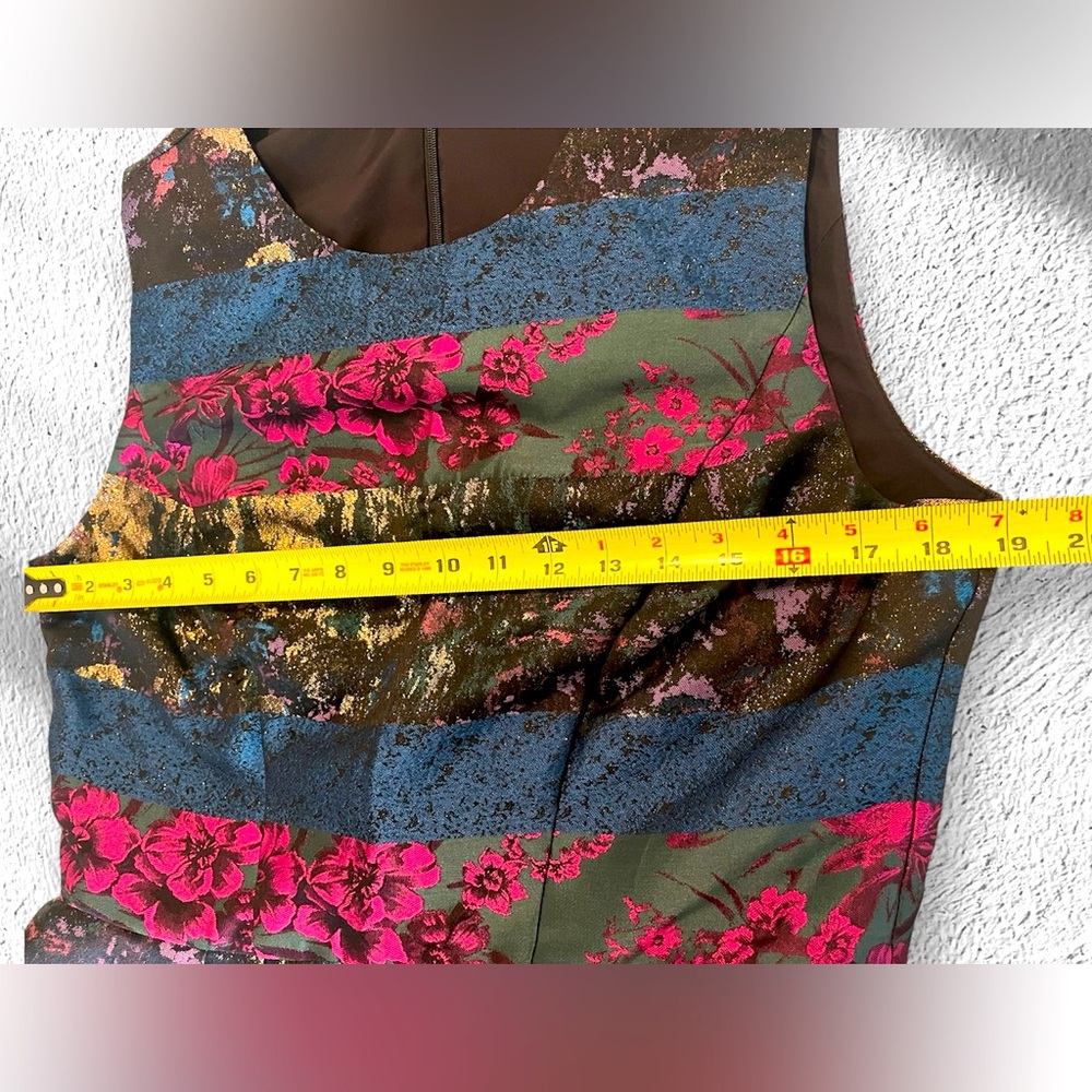 NEW Kay Unger Faye Painterly Jacquard Cocktail Dress - Picture 13 of 15